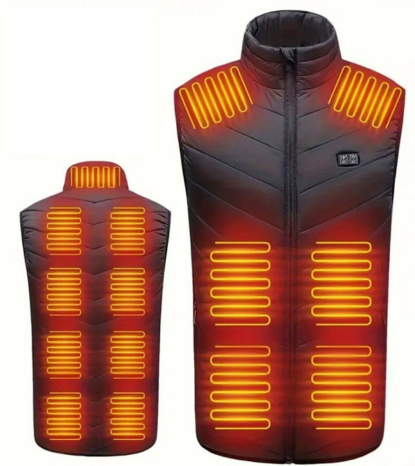 Мужской жилет с подогревом HeatFashion Electric Heating Vest (15 зон) Черный XL Киев - изображение 1