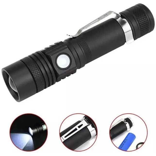 Точковий ручний ліхтар Bailong, Супер яскравий лід ліхтарик, Тактичні ліхтарі з зумом ET-89 Львів - фото 1