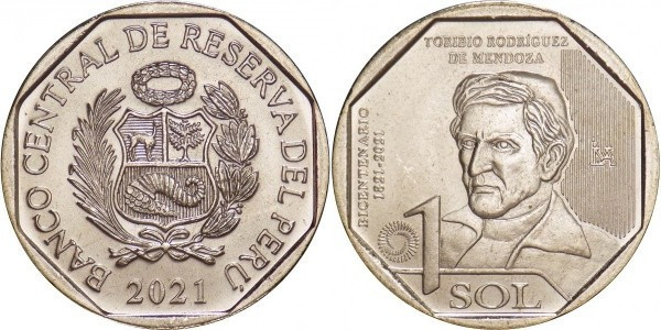 Перу 1 сіль 2021 Торібіо Родрігес де Мендоса — 200 років Незалежності Полтава - фото 1