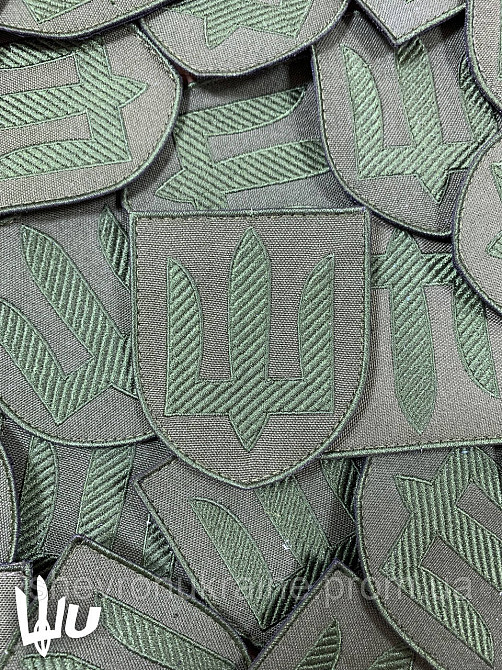 Шеврон Сухопутные войска олива (Форма щит. На липучке) Размер 8x7см Киев - изображение 4