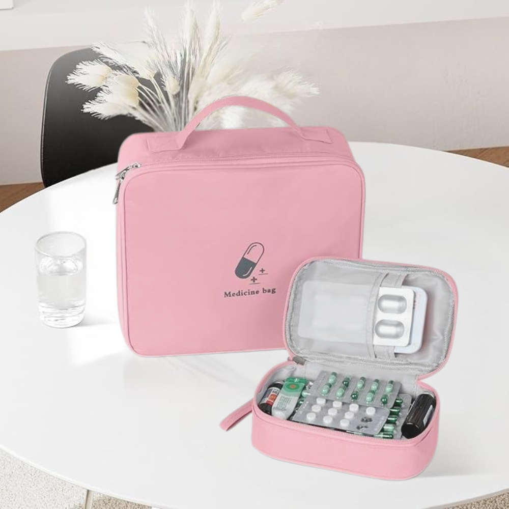 Комплект сумок для медикаментів дорожні органайзери для подорожей, аптечки для ліків, рожеві Кам'янець-Подільський - фото 1