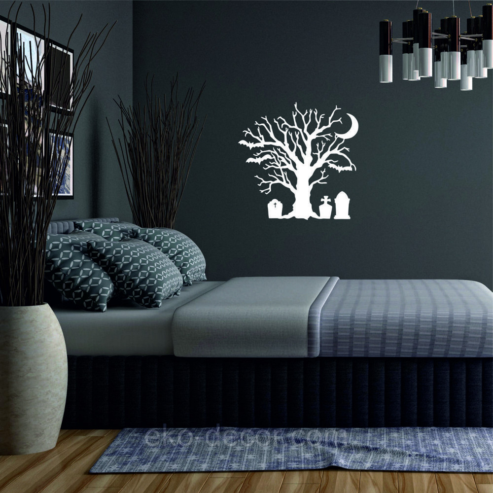 Декоративне настінне 3D Панно «Хелловін», Декор на стіну з об'ємом 70*70 см, Білий Київ - фото 2