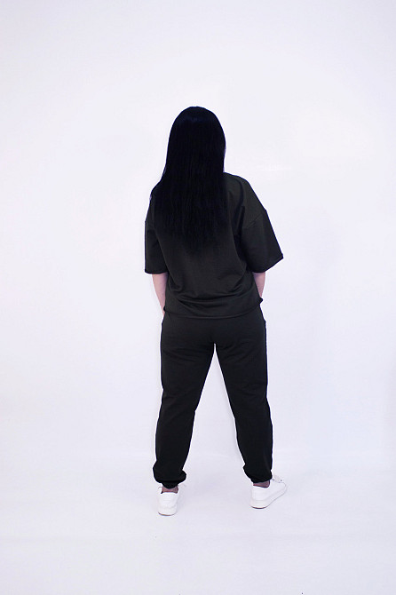 Жіночий літній спортивний костюм Чорний XL-2XL Харків - фото 6