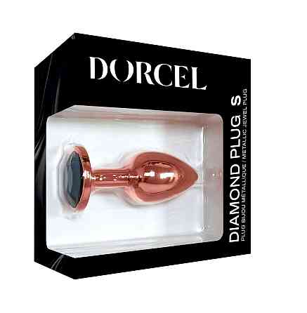 Металлическая анальная пробка с украшением в виде кристалла Dorcel - Diamond Plug Rose Gold S Sex Aura Киев