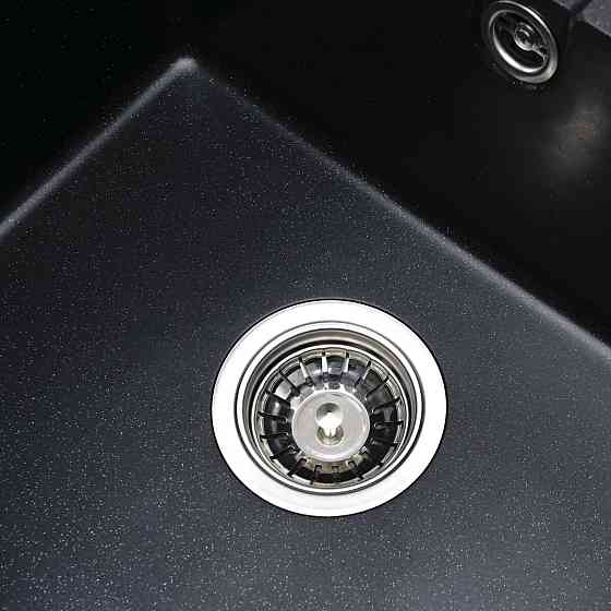 VALESO Гранітна мийка для кухні VALESO ARIA 5851 матова Чорний металік Киев