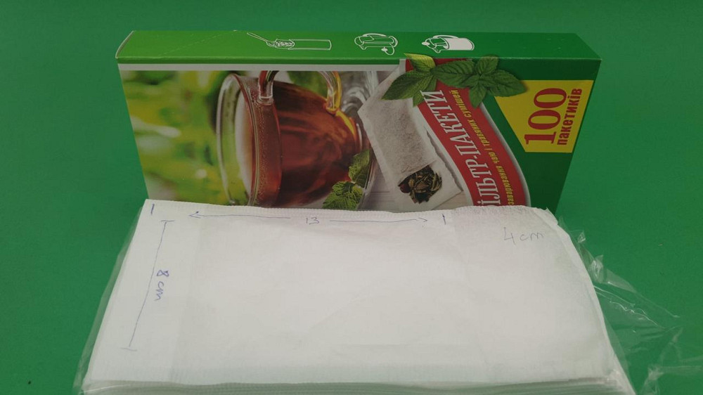 Фільтр- пакети для чаю (100 шт.) великий (8 см * 13 см + 4 см) (1 уп.) Харків - фото 4