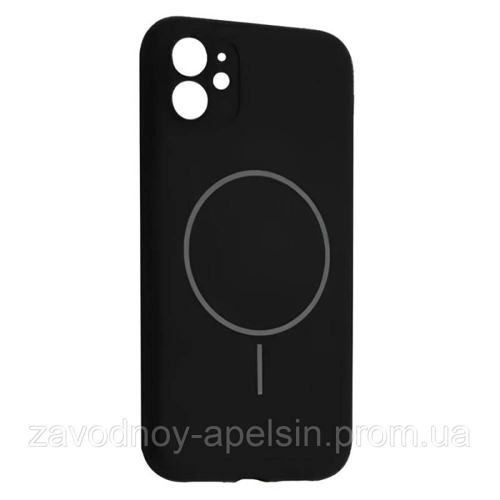 IPhone 12 12pro Чохол Silicone Case + MagSafe (black) Одеса - фото 1