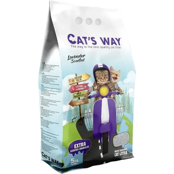 Наповнювач для котячого туалету Cat's Way Lavender бентонітовий 5 л Фіолетовий Вінниця