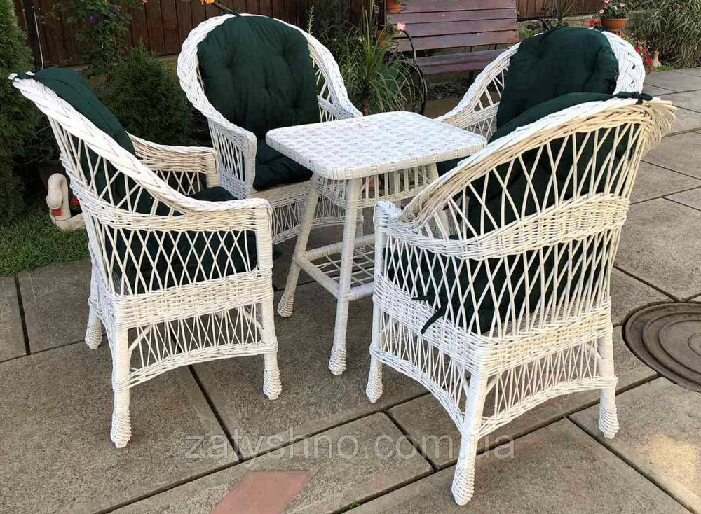 Набор плетеной мебели из лозы |Мебель из лозы белая  |мебель плетеная белая со столом Киев - изображение 5