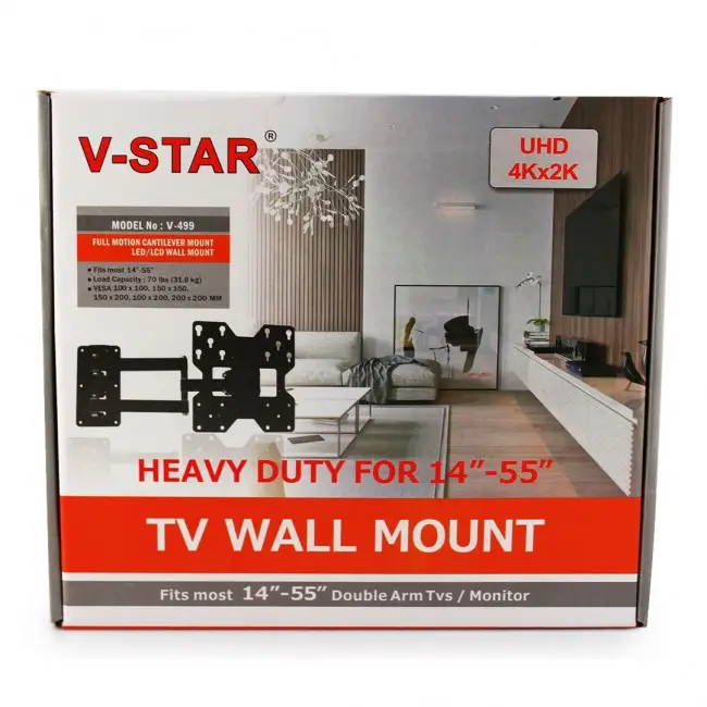 Кріплення-кронштейн  на стіну для ТВ V-Star V499 14-55 високотехнологічне (8084) Одеса - фото 8