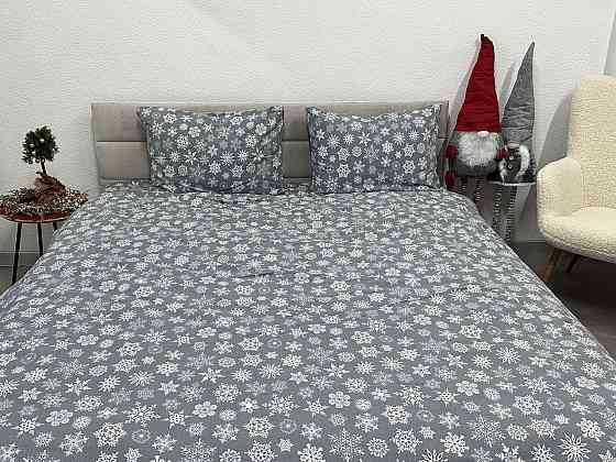 Ecotton Комплект постільної білизни Ecotton Сімейний 150х215 см сірий Сніжинка Киев