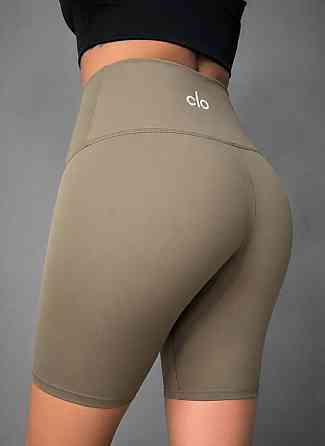 Шорти жіночі Black Cyclone 2683-2695 велосипедки дайвінг з широким поясом та написом clo бежеві, бежевий, M Київ