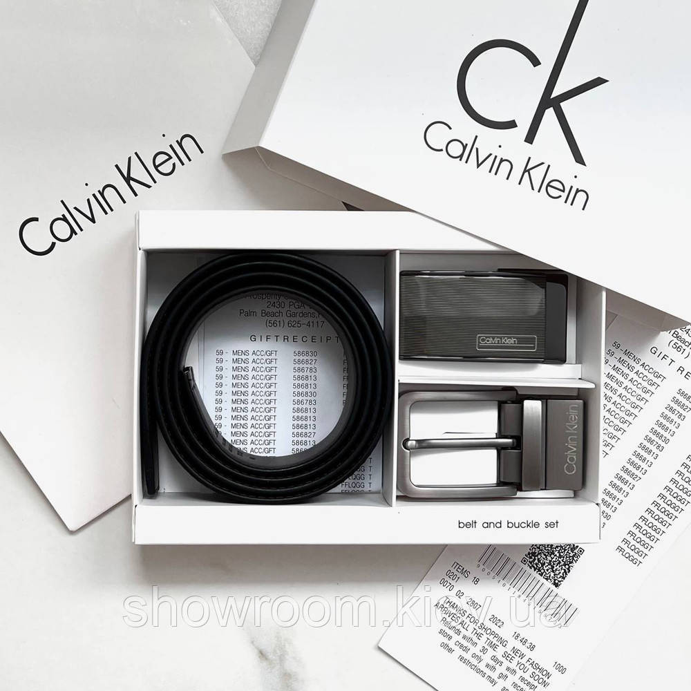 Чоловічий подарунковий набір (ремінь із двома пряжками) (415) Київ - фото 1