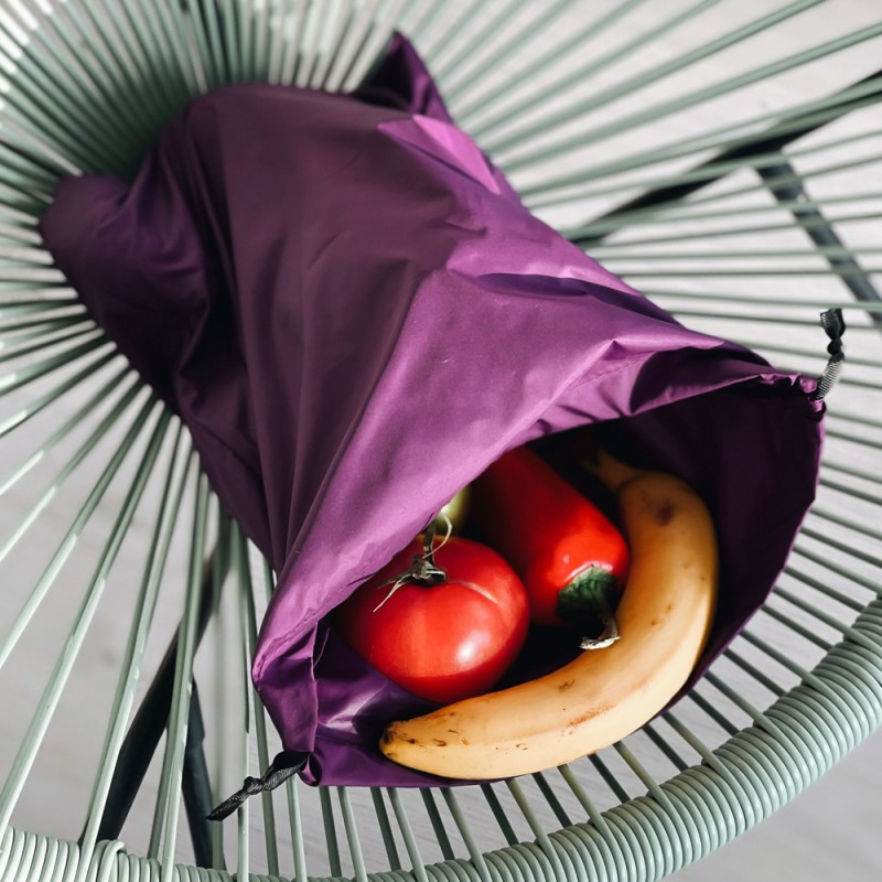 Многоразовый мешок-сумка для продуктов из нейлона L 30х40см (Фиолетовый) Сумы - изображение 1