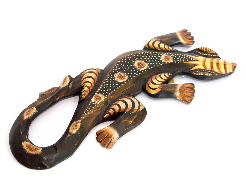 Фигурка Геккон деревянный с рисунком Киев - изображение 1