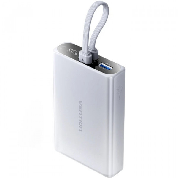 УМБ Vention 10000 mAh 22,5W PD, USB-A, USB-C In/Out, Lightning In/Out, Gray Київ - фото 1