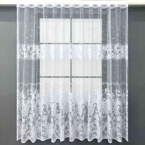 Короткий тюль, высотой 1,8м, жаккард мрамор цвет белый 2006т Киев