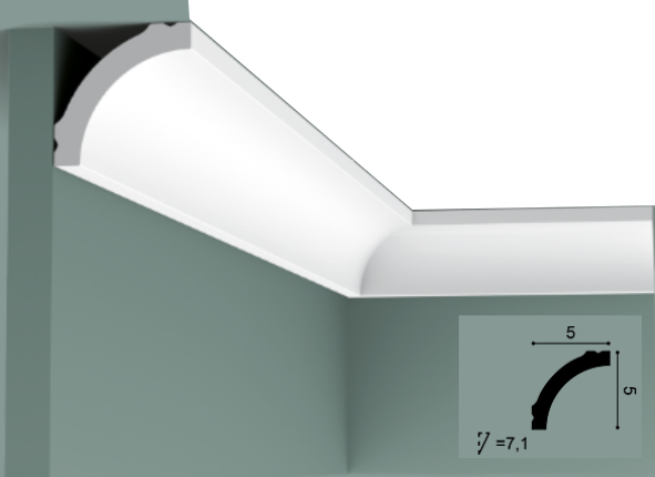 Карниз(плинтус) потолочный гладкий Orac Decor Basixx CB521N, лепной декор из пенопласта Днепр - изображение 1