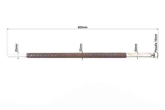 Вал рульової колонки L-655mm, d-20, М16, JR-Q12E Киев