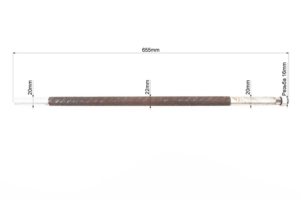 Вал рульової колонки L-655mm, d-20, М16, JR-Q12E Киев - изображение 2