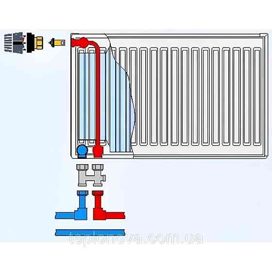 Клапан INNER під термоголовку М30x1,5 панельного радіатора OPTIMUM/KALITE 1/2| НР (в трубу) Чернівці