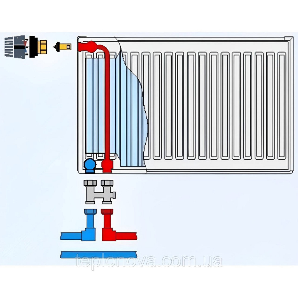 Клапан INNER під термоголовку М30x1,5 панельного радіатора OPTIMUM/KALITE 1/2| НР (в трубу) Чернівці - фото 3