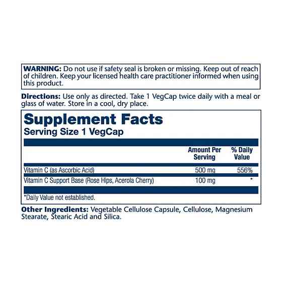 Vitamin C with Rose Hips &amp; Acerola, Timed Release 500mg - 100 vcaps Луцк