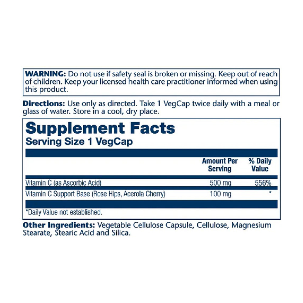 Vitamin C with Rose Hips &amp; Acerola, Timed Release 500mg - 100 vcaps Луцк - изображение 2