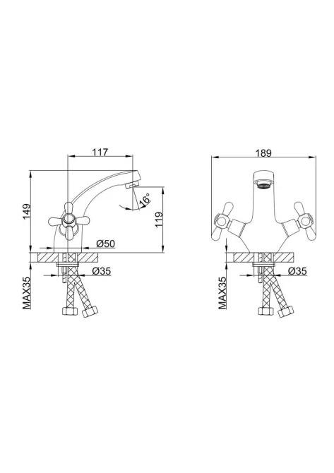 Змішувач для умивальника Frap F1025 хром Київ - фото 4