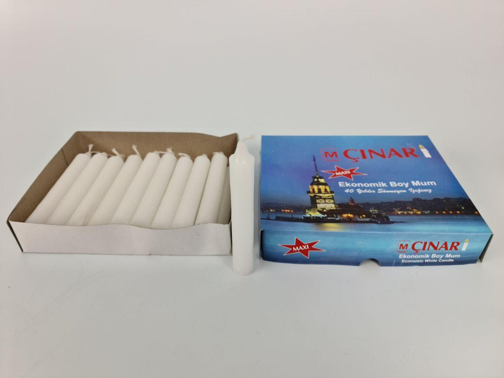 Свічка в коробці 15 см Ø 2 см 40 грамів 20 шт./пач. (середня) (20 шт.) Харків - фото 2