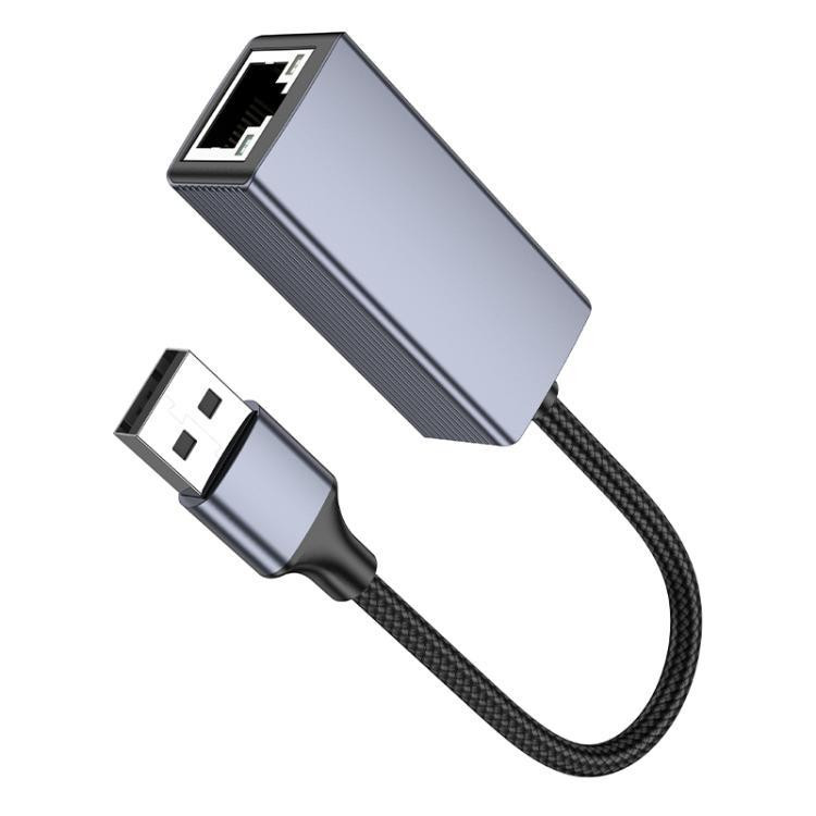 Адаптер HOCO UA37 USB для Ethernet, Металевий сірий Київ - фото 6
