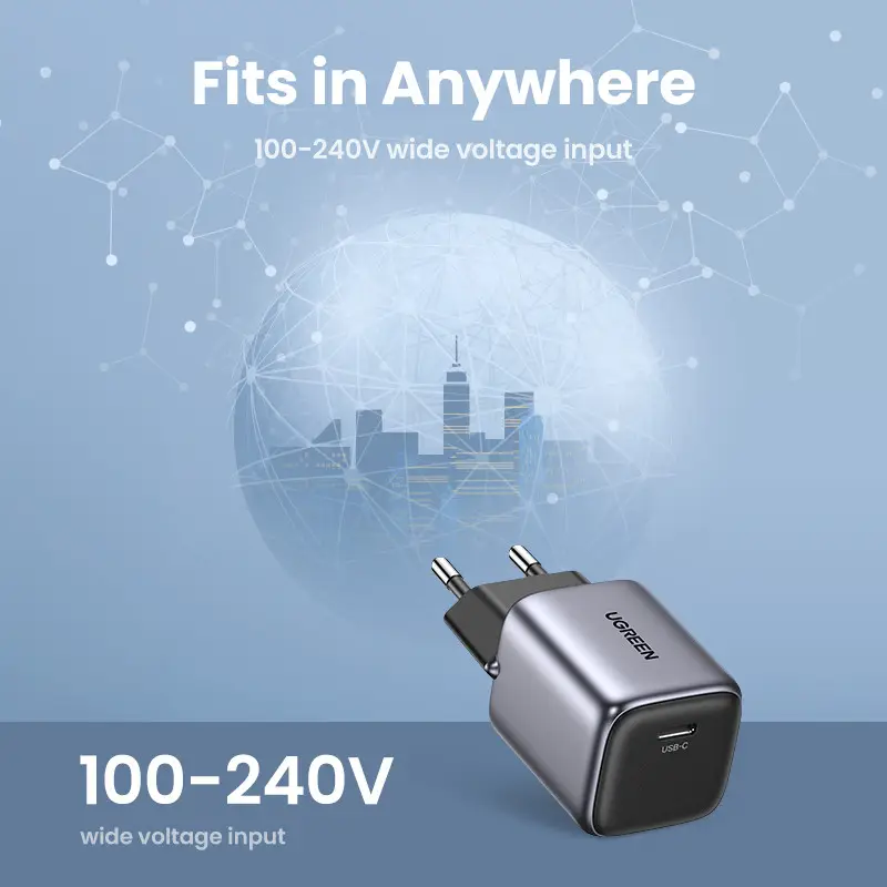 Мережевий зарядний пристрій UGREEN CD318 Nexode mini 20W Charger EU (UGR-90664) Київ - фото 12