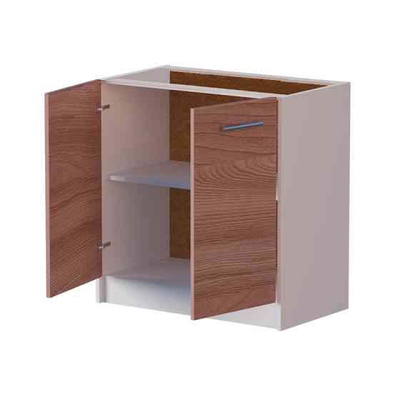 Кухонний модуль нижній Еверест Еко 800 ясень шимо темний/білий (без стільниці) 80х46х82 см (DTM-2836) Львів