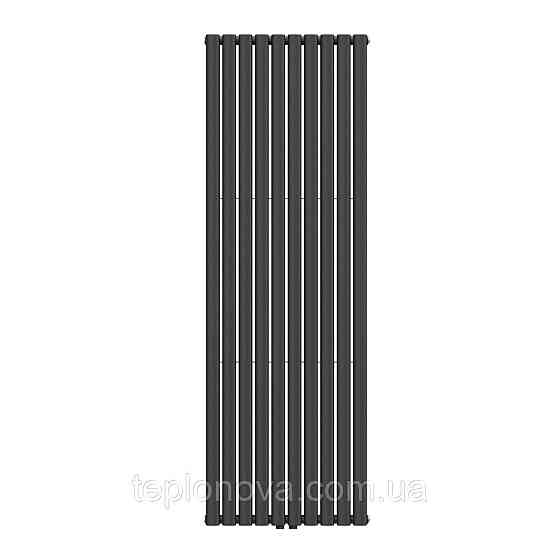 Вертикальний радіатор Ellipse Double 600х1800-10 (50 мм), anticor, чорний муар Чернівці