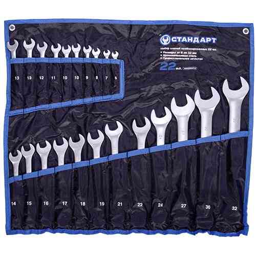Набір ключів комбінованих 6-32 мм 22 шт. у чохлі СТАНДАРТ NKK22ST-S Одеса