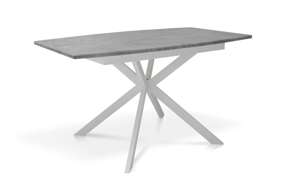 Стіл Річард 140(+40)*85 білий метал/мрамор світл Киев - изображение 1