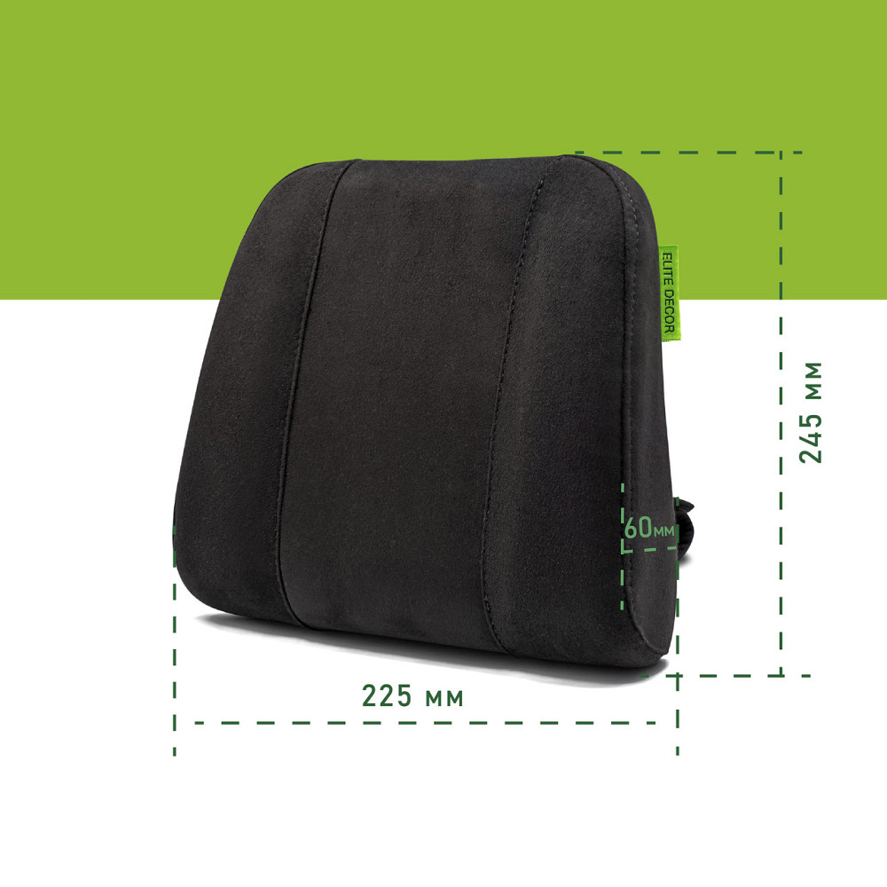 Автомобільний підголівник Comfort Trip AMF 004-4 225х245х60 з штучної замши чорний Дніпро - фото 4