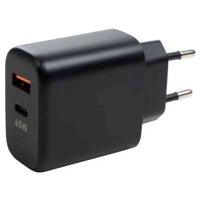 Зарядний пристрій Vinga GaN 65W PD+QC 1C1A ports Wall Charger (VCPCHCA65B) Вінниця