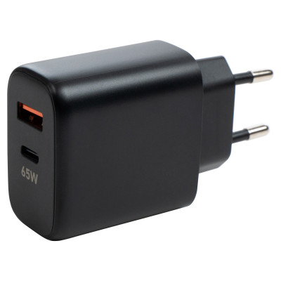 Зарядное устройство Vinga GaN 65W PD+QC 1C1A ports Wall Charger (VCPCHCA65B) Винница - изображение 2