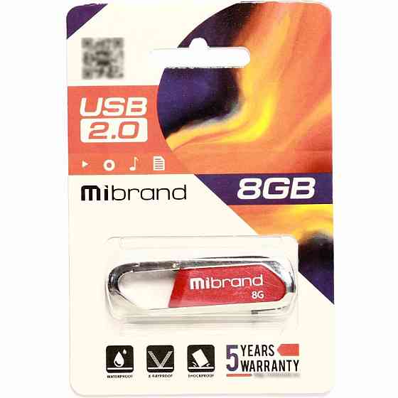 Flash Mibrand USB 2.0 Aligator 8Gb Dark Red Киев