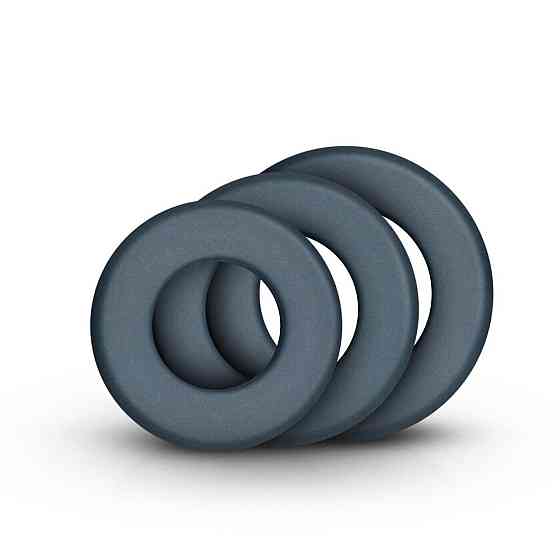 Набір ерекційних кілець Boners 3-Piece Hefty Cock Ring Set, діаметр 3,2 см, 3,8 см та 4,5 см Sex Aura Київ
