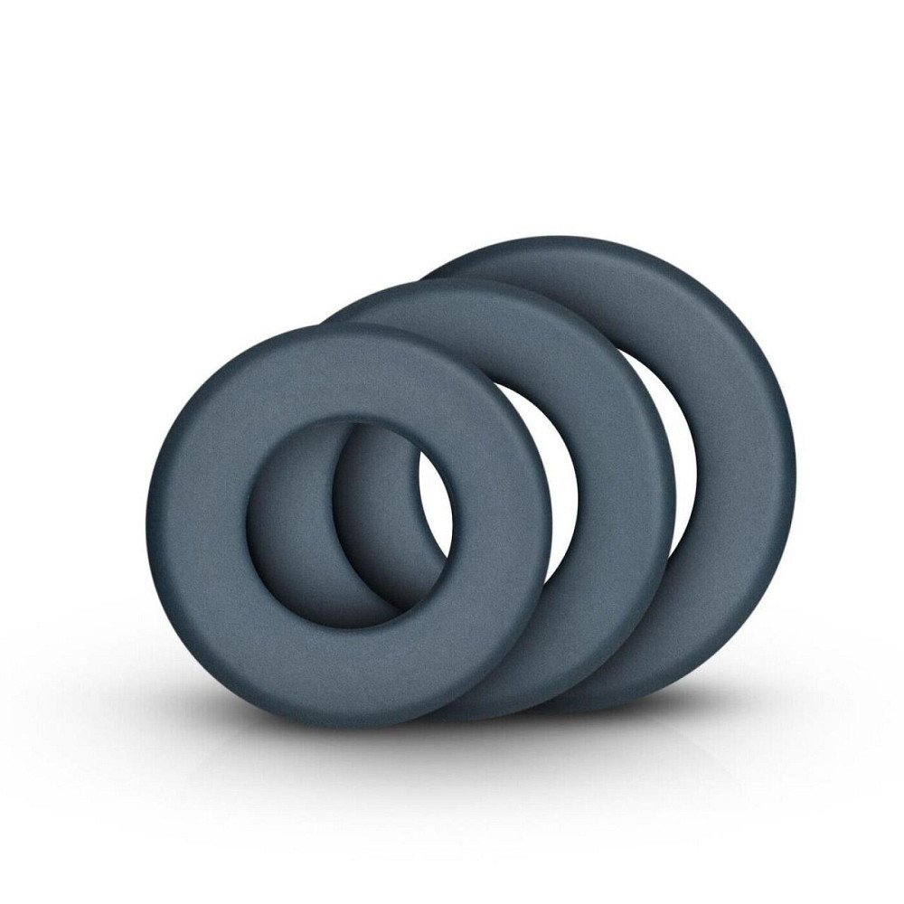 Набір ерекційних кілець Boners 3-Piece Hefty Cock Ring Set, діаметр 3,2 см, 3,8 см та 4,5 см Sex Aura Київ - фото 2