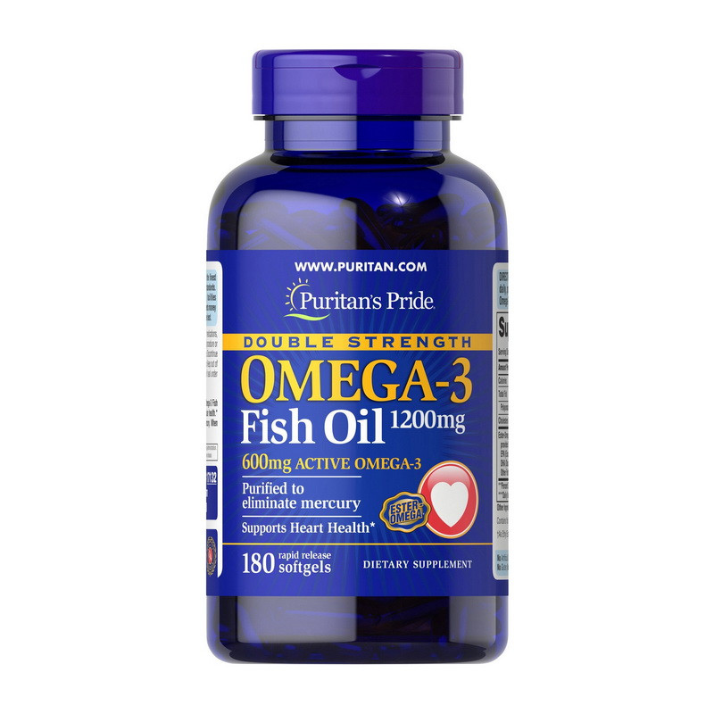 Omega-3 Fish Oil 1200 mg double strength (180 softgels) Луцк - изображение 1