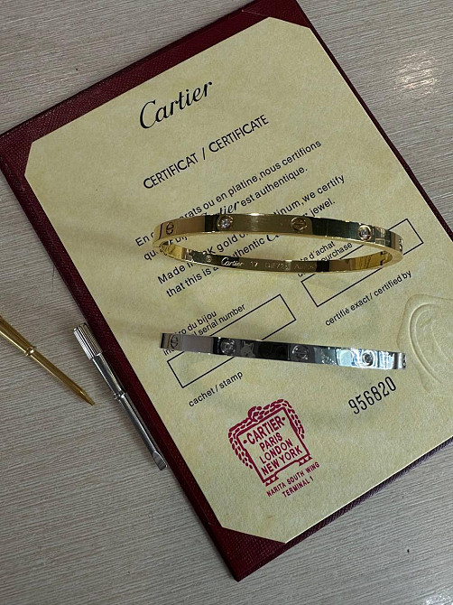 Браслет Cartier з викруткою під золото або срібло / Cartier браслет з викруткою тонкий Одеса - фото 1