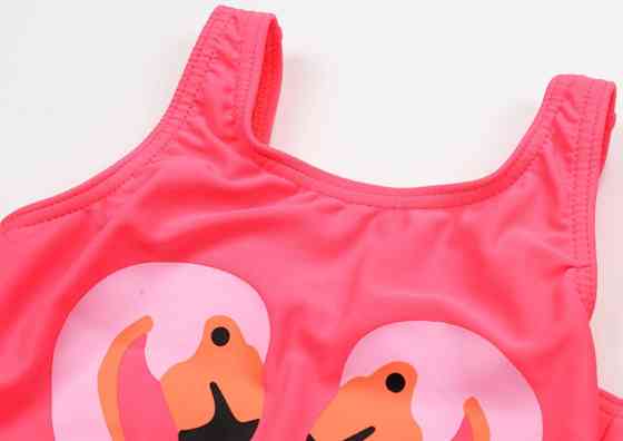 Купальник девочке слитный с Фламинго 5-6 лет розовый Киев