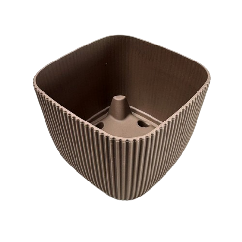 Вазон Mergan 0,67л квадратний коричневий ELIF Житомир - изображение 3