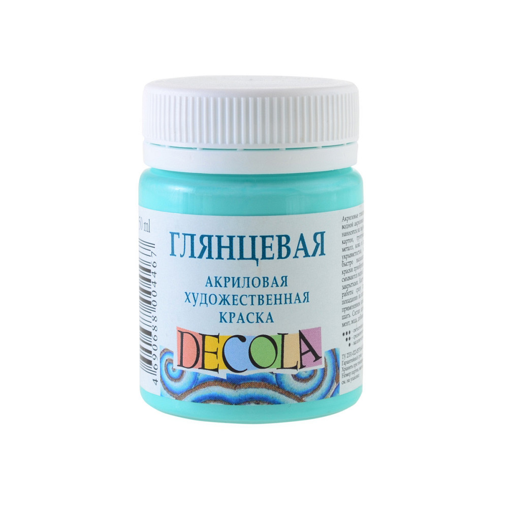 Фарба акрілова "3XK" "ДEKOЛA" 352007 мятна, глянц., 50мл, шт Київ - фото 1