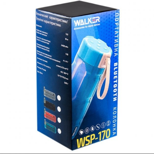 Портативна колонка 10W блакитний WALKER WSP-170 Житомир