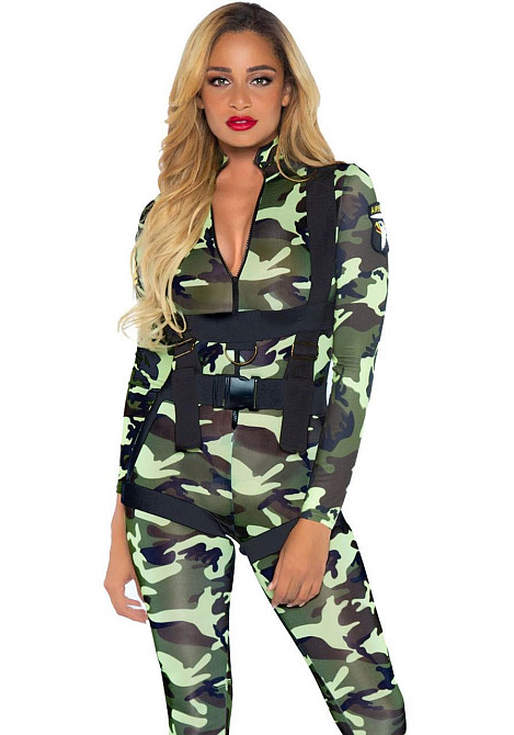 Еротичний костюм десантниці Leg Avenue Pretty Paratrooper M, комбінезон, портупея Sex Aura Київ - фото 1