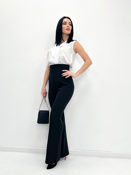 Довгі брюки з високою талією "Salvia" оптом | Норма і батал Київ - фото 9